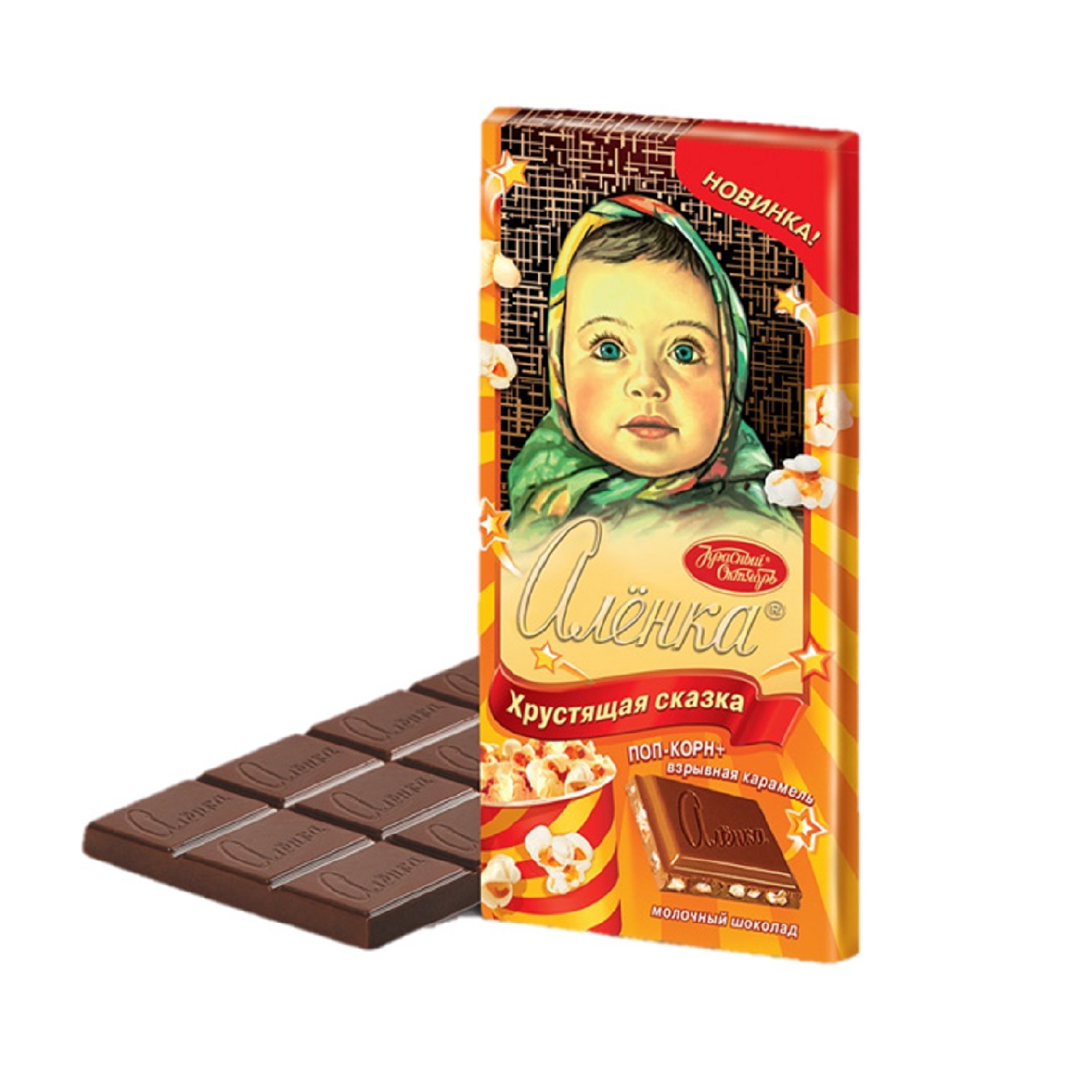 Шоколад Алёнка Хрустящая сказка, Красный Октябрь, 90 гр.