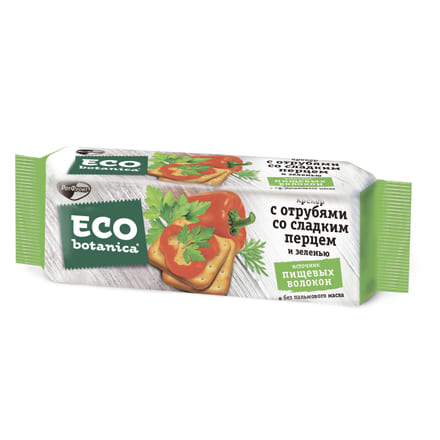 Крекер Eco-botanica со сладким перцем и зеленью, 175 гр.