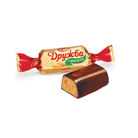 Конфеты Дружба, Рот Фронт, халвичные с арахисом