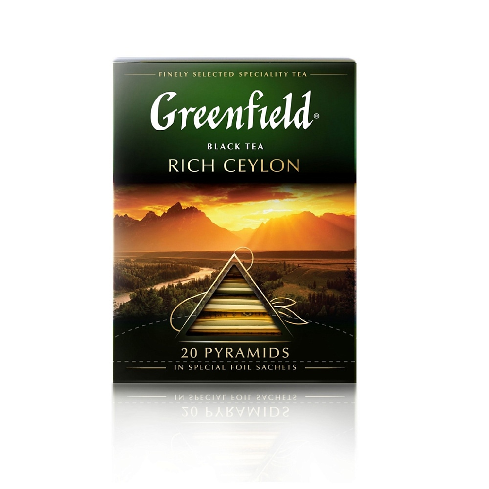 Чай Greenfield Rich Ceylon черный в пирамидках, 20 шт.